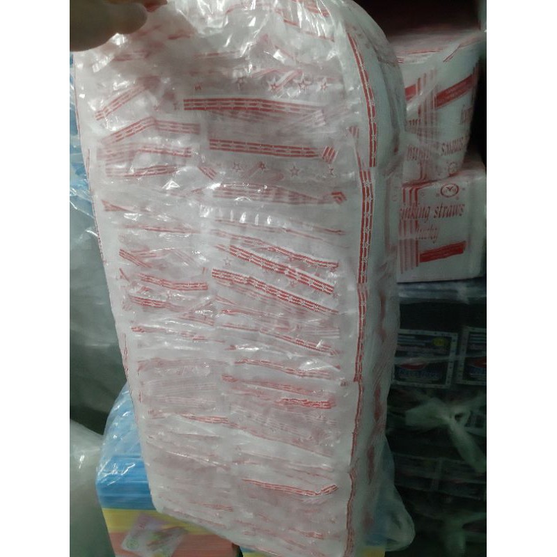 100 bịch ống hút trắng bẻ đầu phi 5