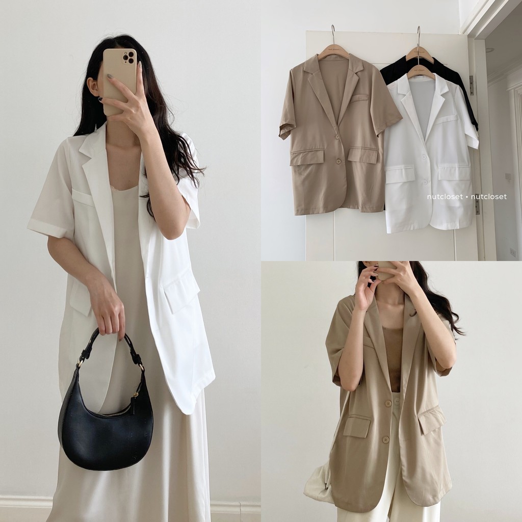 Áo blazer cộc tay 2 túi _ A0153