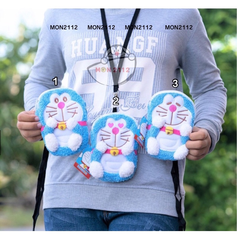 Túi ví gấu bông Doraemon Doremon đeo cổ