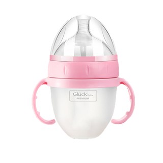  Bình sữa silicon Gluck Premium 150ml màu hồng 