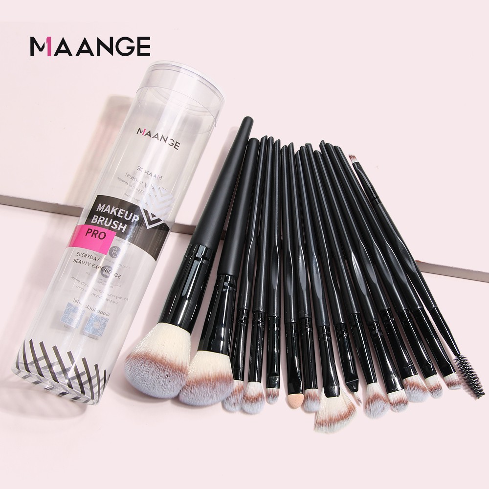 Set 15 cọ trang điểm MAANGE đựng trong hộp tiện lợi