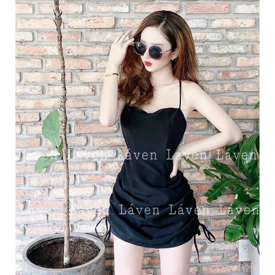 đầm rút dây hở lưng siêu xinh