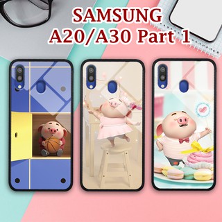 Bộ ốp lưng kính hình heo cực kì cute cho điện thoạị Samsung A20/A30 part 1 mã từ 1-20