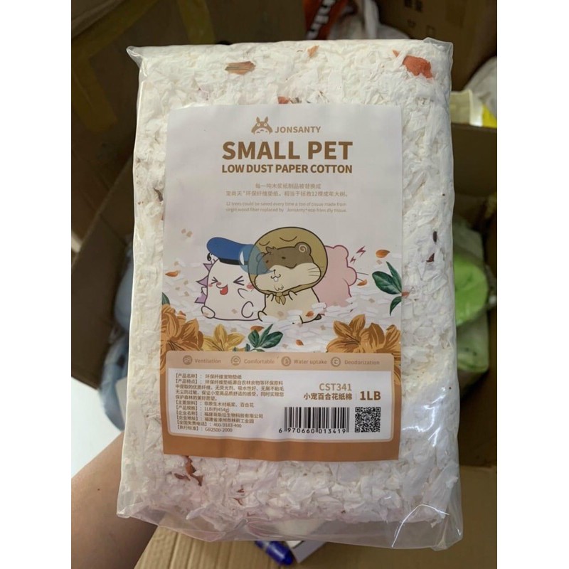 Giấy lót chuồng Hamster Small Pet Cotton Jonsanty 1LB