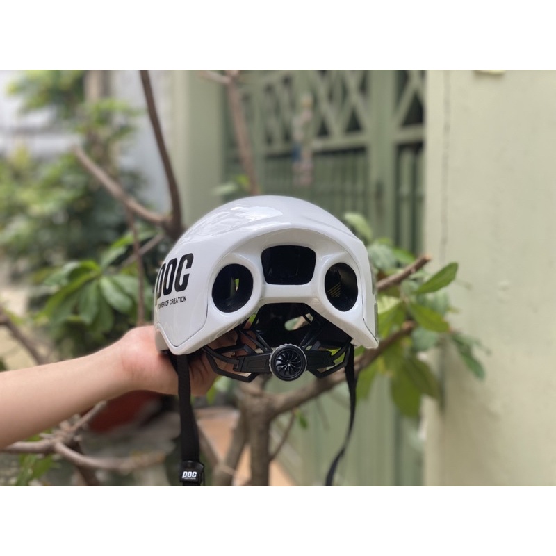 Mũ Thể Thao Nhập Khẩu Poc EVO Ổng Bô Trắng Bóng cực đẹp ,Full box túi đựng và BH 12 tháng