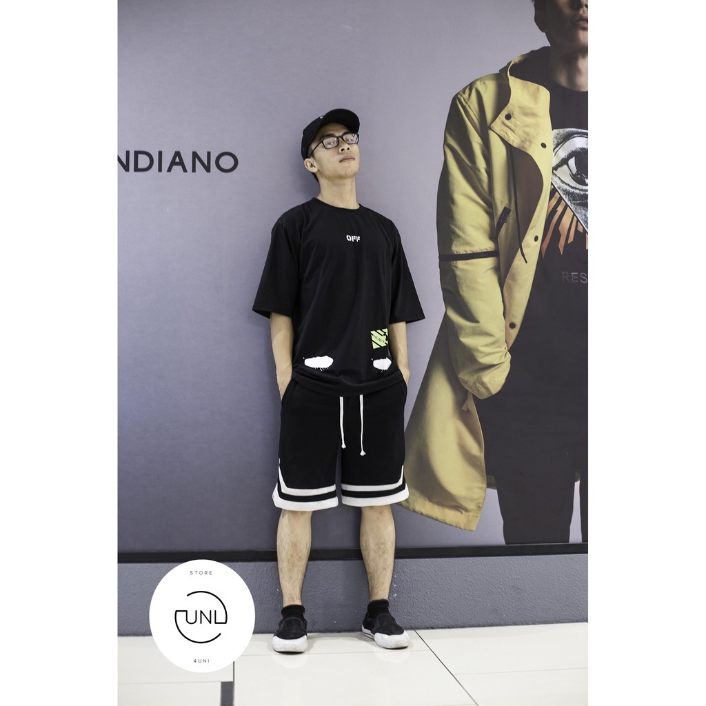 Set quần áo thể thao Off.W.hite ( Áo thun tay lỡ off.w.hite + Quần short 2v ) | Lee Hoàng Group | BigBuy360 - bigbuy360.vn