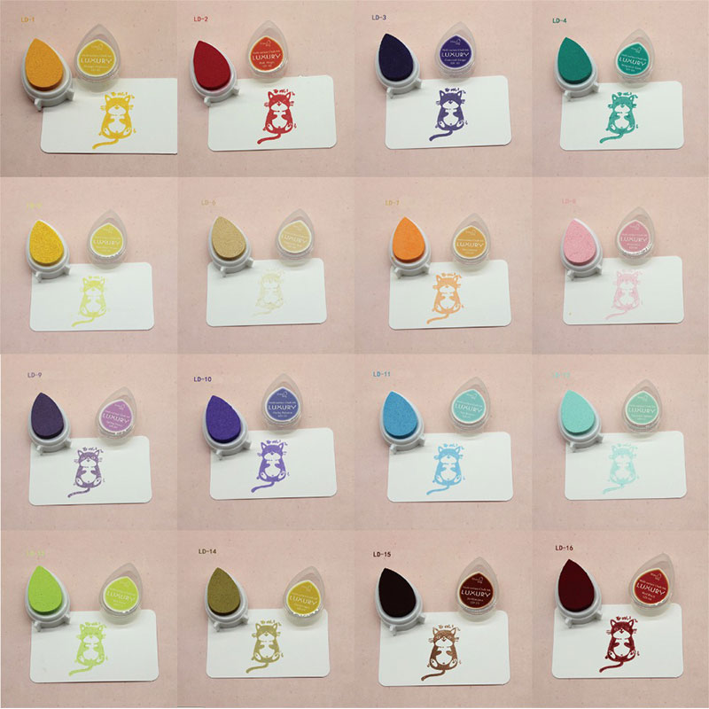 4 Colors/set Colorful Stamp Ink Pad Fast-drying Ink for DIY Craft Paper Decorating