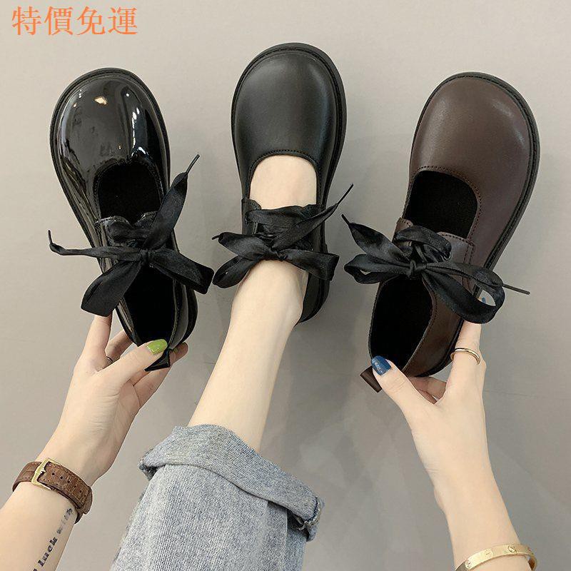 Giày màu đen phong cách lolita Nhật Bản 2021 cho nữ