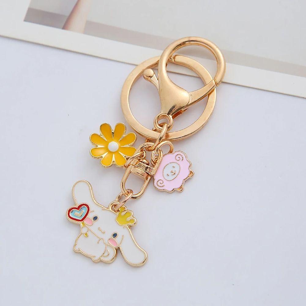 Móc Khóa Kim Loại Hình Chú Chó Cinnamoroll Dễ Thương Dùng Trang Trí Điện Thoại