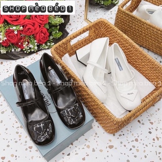 Giày cao gót prd mũi tròn gót trụ fullbox