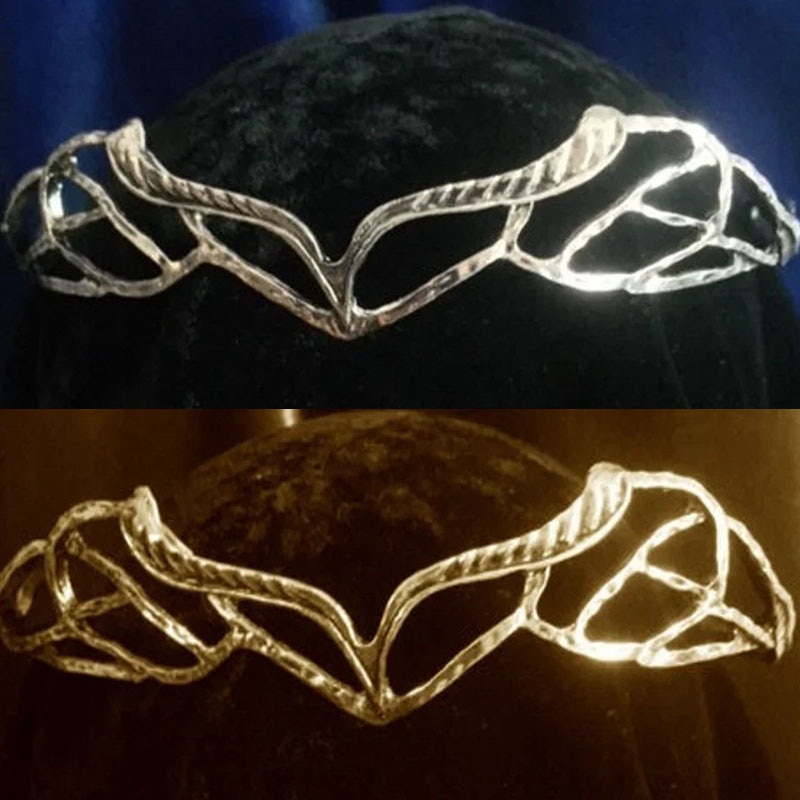 Phim Hobbit Elrond Tiaras Chúa Vương Miện Cosplay Mũ Có Thể Điều Chỉnh Unisex Trang Sức Hợp Kim Băng