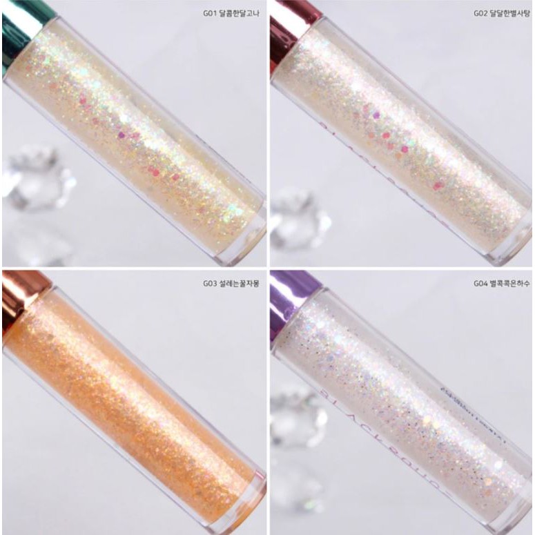 [Universe] Gel Nhũ Mắt Cho Đôi Mắt Thêm Long Lanh Black Rouge Pearlvely i Glitter 2g