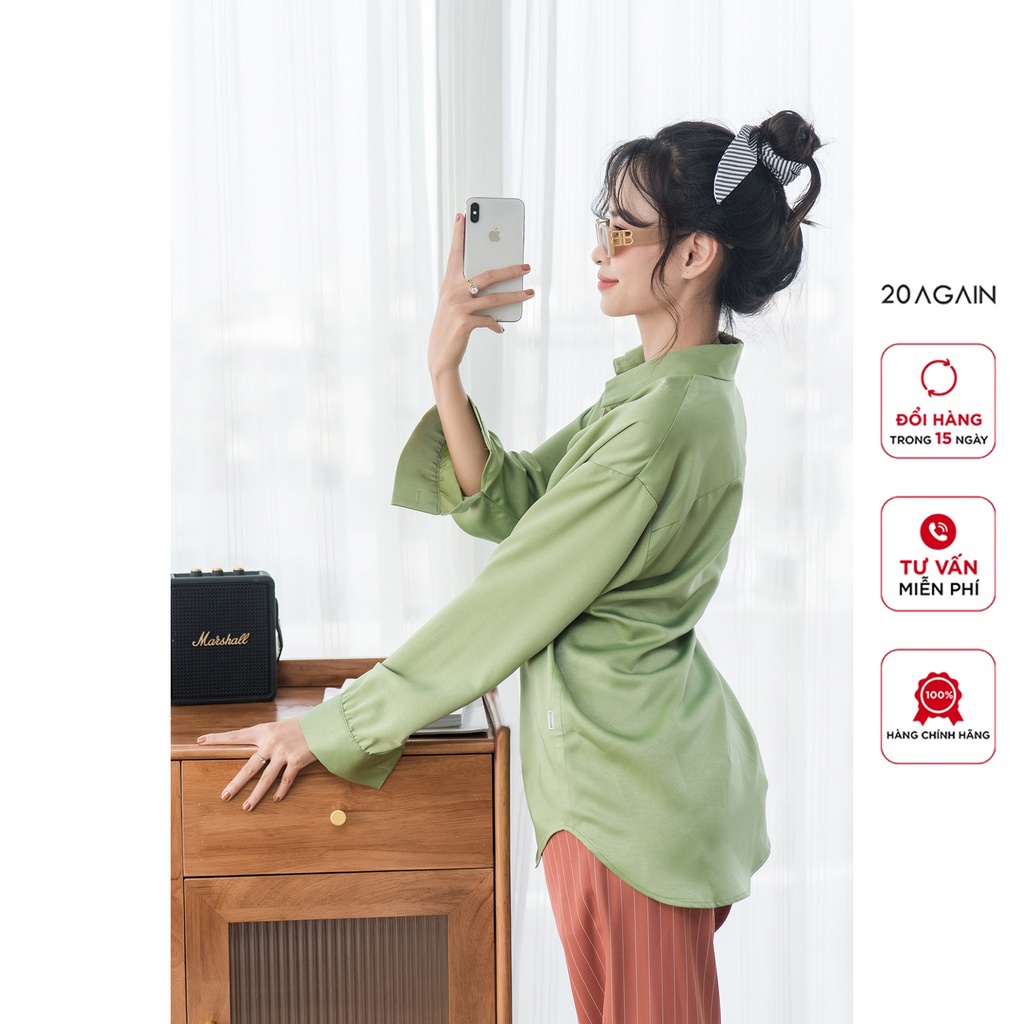 Áo sơ mi dài tay cổ đức 20Again, thiết kế độc đáo, sành điệu ASA2425