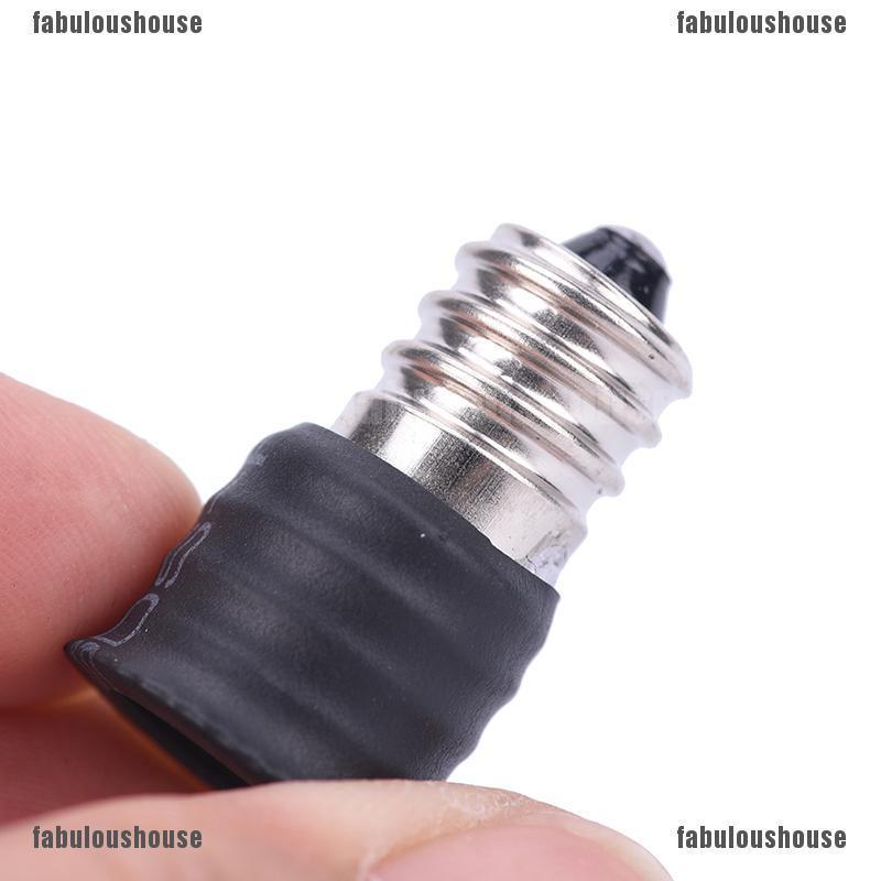 Hấp Dẫn 2 Cái / 10 Chiếc Đen E12 Sang E14 Bóng Đèn Chuyển Đổi Đèn LED Giá Đỡ Đèn Adapter Ổ Cắm liveup