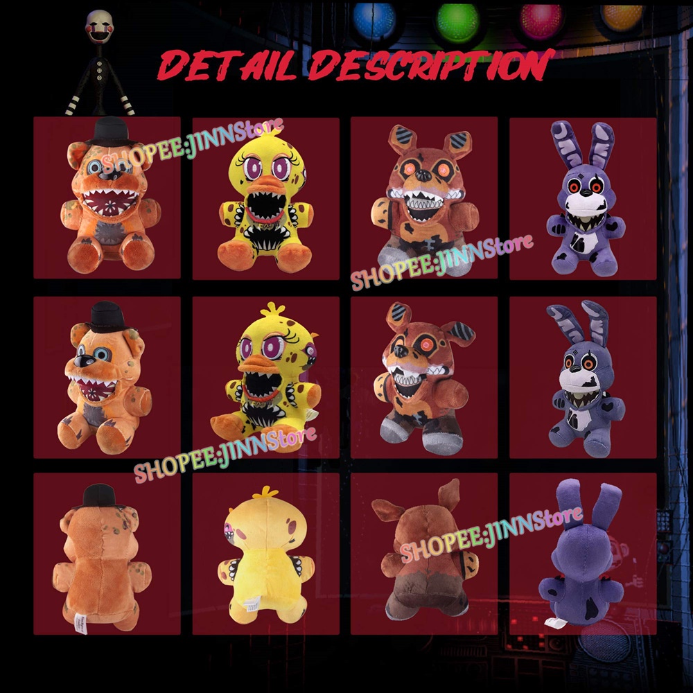 JINN Five Nights at Freddy nhồi bông Động vật sang trọng Quà tặng cho trẻ em FNAF Búp bê Gấu Foxy Thỏ Bonnie Chica Tất cả các nhân vật Búp bê