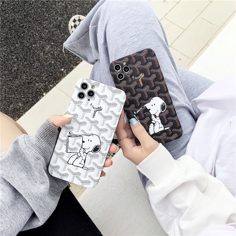 Cartoon Snoopy Goya Phone Case iPhone 12 Pro Max 12 Mini 11 Pro Max X XS MAX XR 7 8 Plus SE 2020 Soft Silicone IMD New Photo frame Back Cover