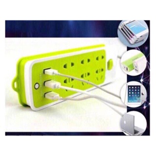 Ổ cắm điện 6 phích cắm 3 cổng usb