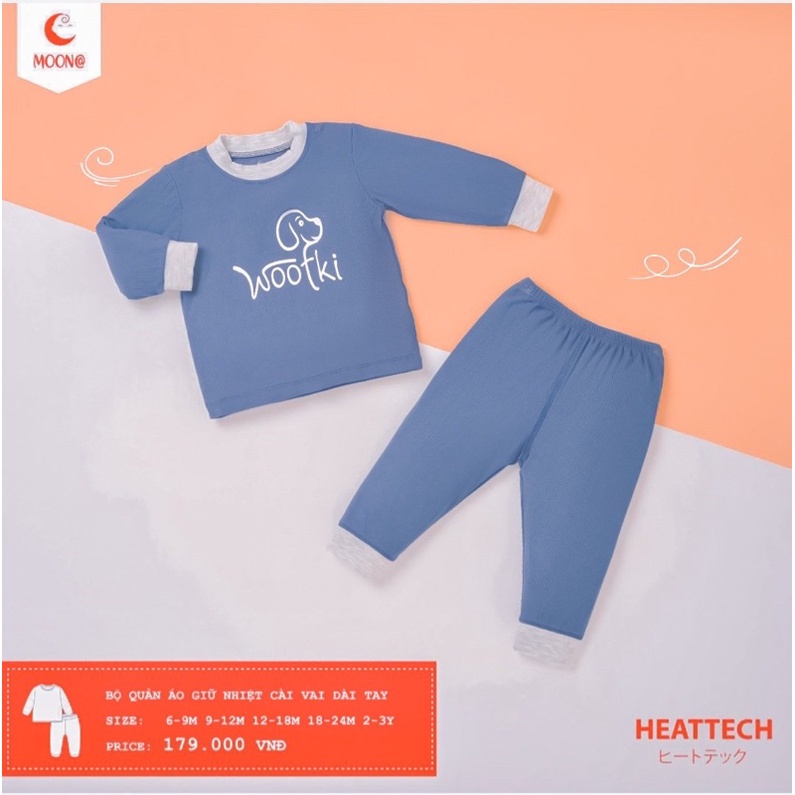 Moon@- Bộ dài tay giữ nhiệt bộ dài tay Moon cho bé 6-16kg