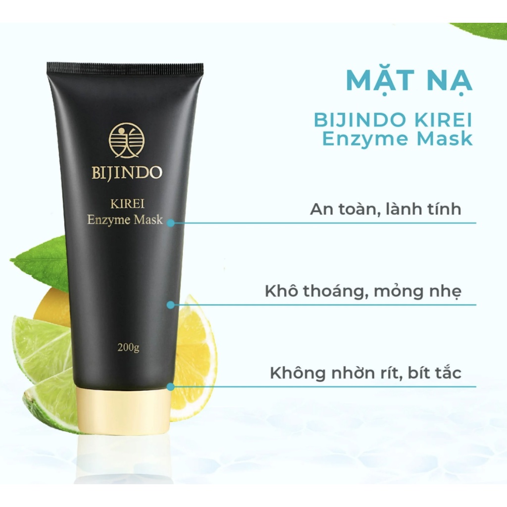 Mặt Nạ Đất Sét BIJINDO KIREI Dưỡng Trắng Sáng Điều Tiết Bã Nhờn Tẩy Tế Bào Chết 200g