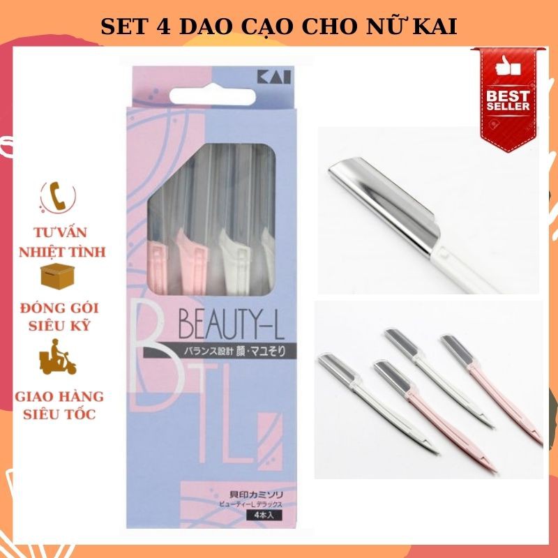 Set 4 dao cạo cho nữ KAI