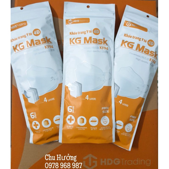 Khẩu trang KG Mask-KF94 xuất Hàn 1 Túi 6 Chiếc | BigBuy360 - bigbuy360.vn