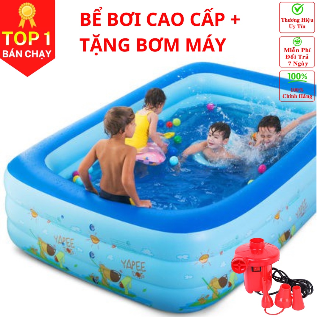 Bể bơi cho bé miDoctor cao cấp chất liệu PVC dài 1.5m - 1.8m bền chắc