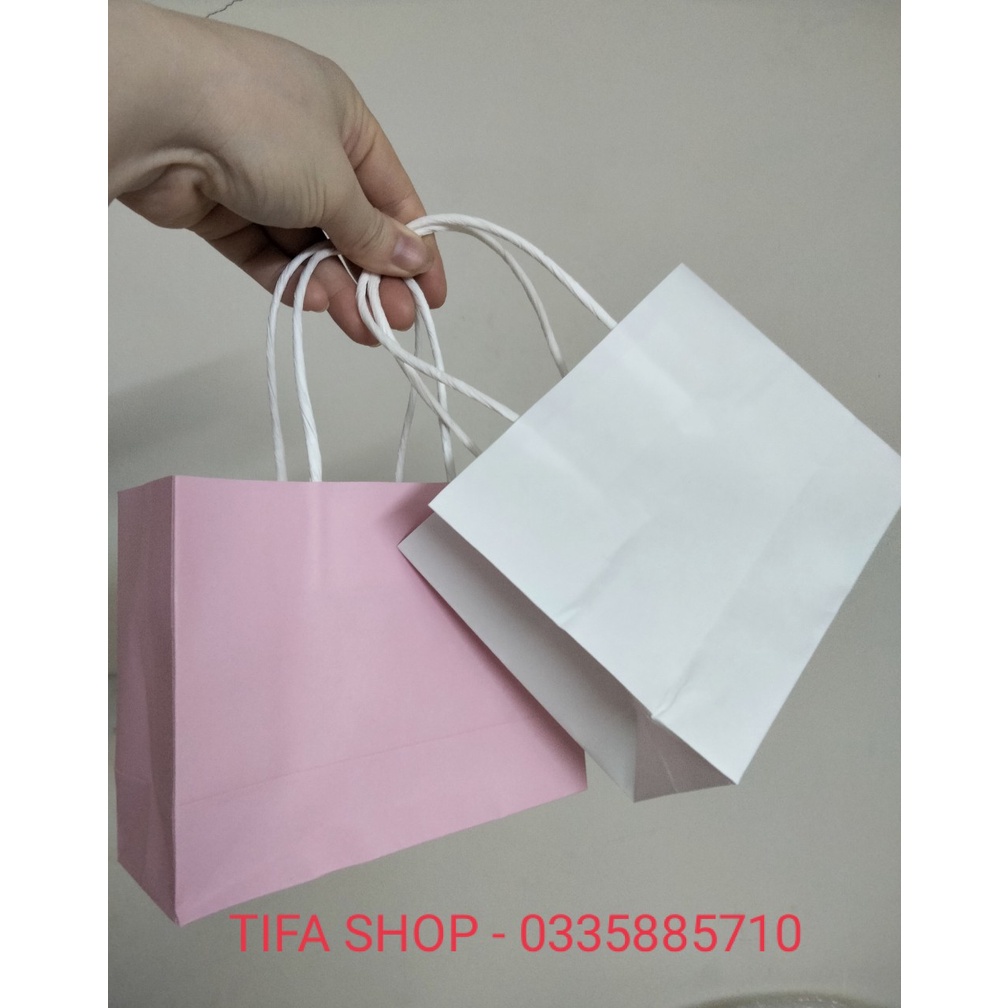 Sét 100 Túi giấy Kraft Nhật 15x12x5cm đựng son, mỹ phẩm mini có sẵn