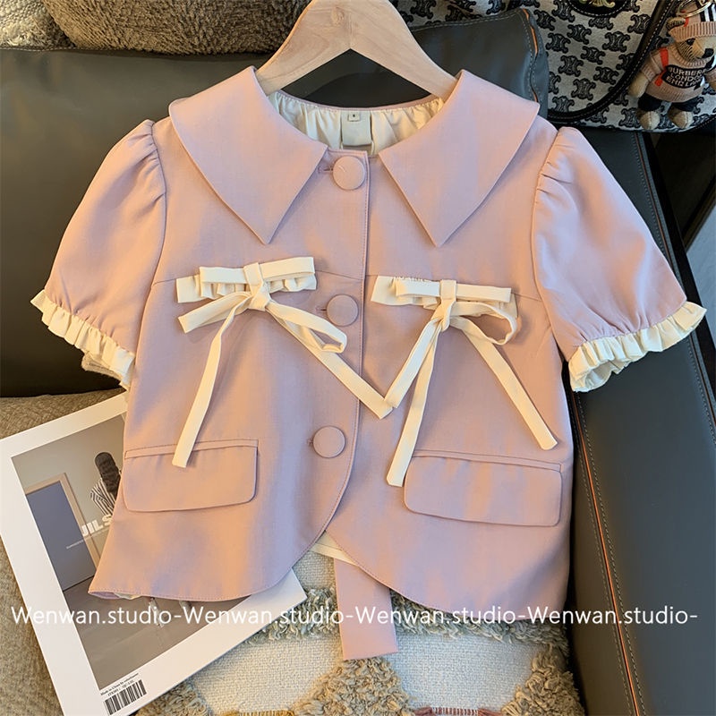 Bộ Áo Cổ Búp Bê + Chân Váy Ngắn Xinh Xắn Cho Nữ set đồ nữ  tao bao