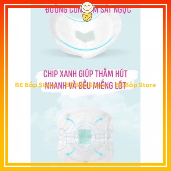 Miếng Lót Thấm Sữa Vcool - Bịch 50 Miếng - Sơi Bông Tự Nhiên Siêu Mềm Mại Thấm Hút Tốt - Bố Bắp Store