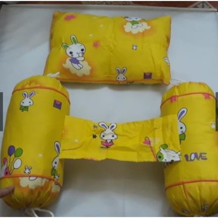 Bộ Gối Chặn Bông Loại Vỏ Lụa Cực Mát Cao Cấp Ngăn Bé Chống Lật