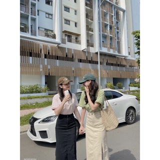 Áo thun 7031 kẻ ngang to - a-