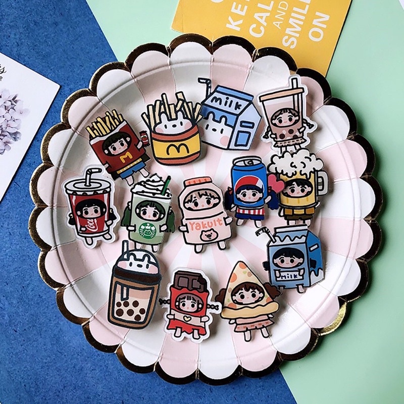 Pin cài túi vải