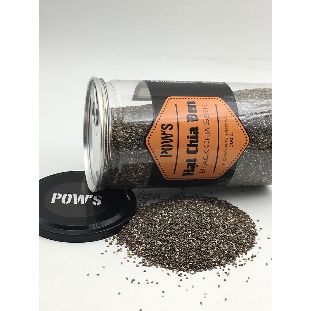 Hạt Chia đen Organic hiệu Pow's 500gr