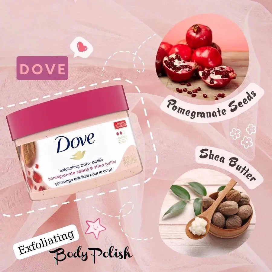 [Mỹ, Đức] Tẩy da chết Dove, Tẩy tế bào chết body Dove 𝐄𝐗𝐅𝐎𝐋𝐈𝐀𝐓𝐈𝐍𝐆 𝐁𝐎𝐃𝐘 𝐏𝐎𝐋𝐈𝐒𝐇