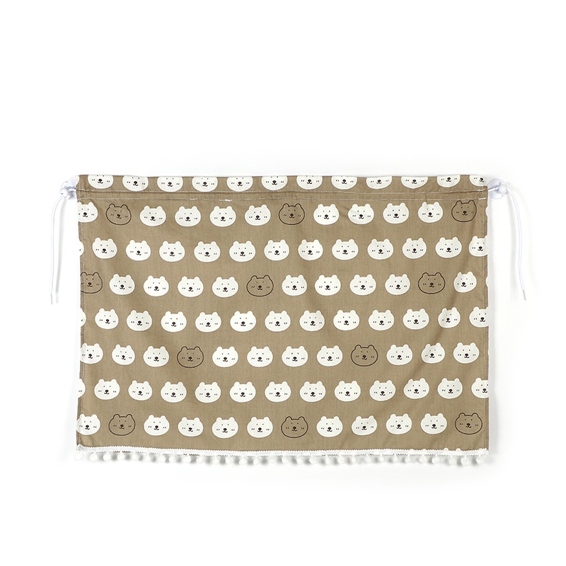 Tấm Vải Cotton Che Nắng Cách Nhiệt In Hình Gấu Hoạt Hình Trang Trí Xe Hơi