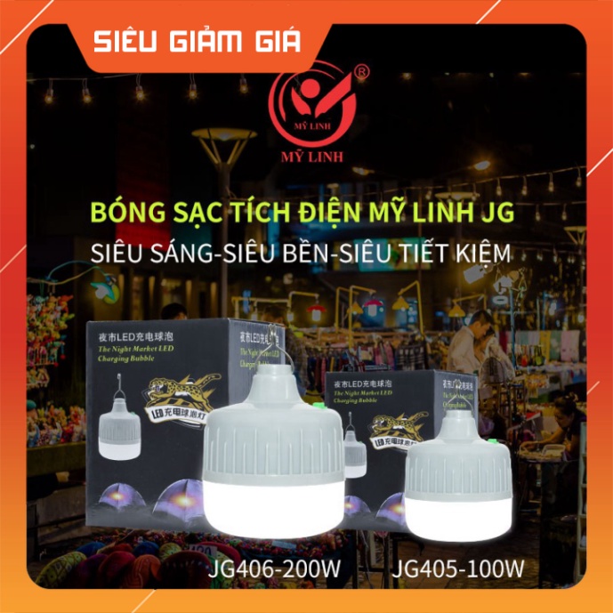 Bóng đèn led sạc tích điện siêu sáng 100w. Ánh sáng trắng. Dễ dàng sử dụng. Có móc treo và kèm theo dây sạc USB. Côn