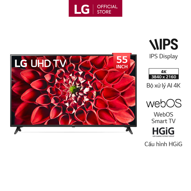 Miễn phí lắp đặt_Smart Tivi LG 55 Inch UHD 4K 55UN7190PTA Model 2020 - Có Magic Remote