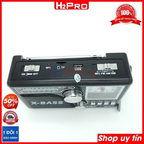 Đài Radio WAXIBA XB-741C, Đài Radio-Thẻ Nhớ-USB-MP3-Đèn pin ( Tặng Dây Sạc, Pin Sạc) Bảo Hành 12 Tháng