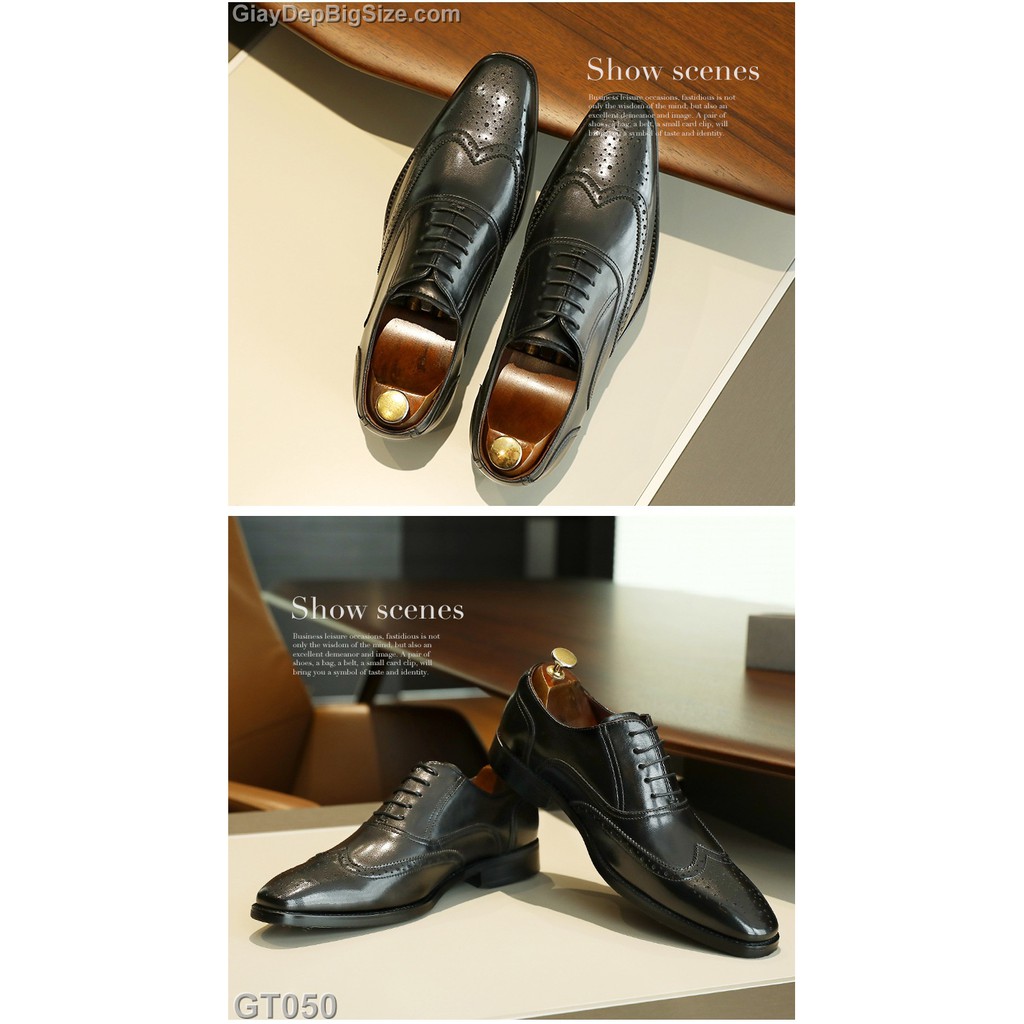 Giày da công sở big size, giày tây big size cỡ lớn 44,45,46,47,48 cho nam cao to