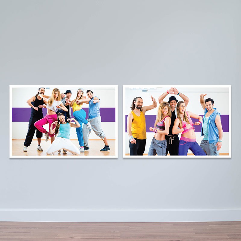 Bộ 2 tranh treo phòng tập aerobic | Tranh thể dục nhịp điệu T3849