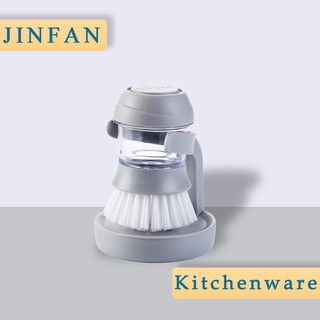 Kitchenware cleaning brush with automatic liquid addition pot washing artifact