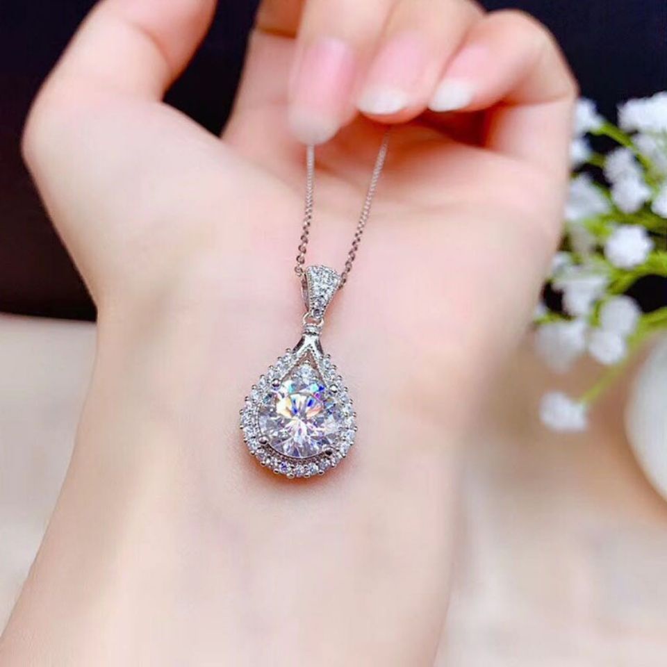 Vòng cổ Mặt Giọt Nước Đính Đá Zircon Thời Trang