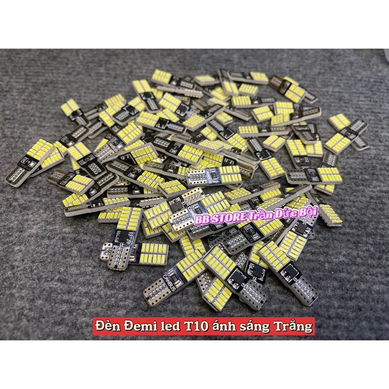 Đèn led DEMI T10 24 bóng⚡ HÀNG CAO CẤP ⚡ đèn gắn xe máy ánh sáng trắng và xanh băng