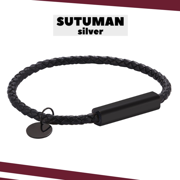 Vòng tay lắc tay nam nữ vòng tay dây da mốc khóa dạng nam châm đơn giản cá tính SuTu Việt Nam Thế giới phụ kiện thờtrang