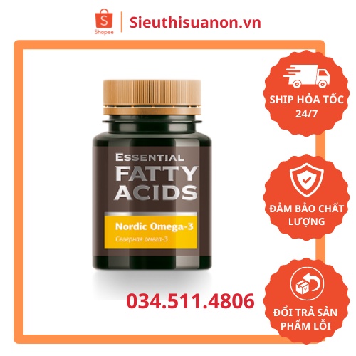 [ tương trợ tim mạch ] đồ ăn đỡ đần tình trạng sức khỏe Essential Fatty Acids Nordic Omega-3 – 30 viên/lọ