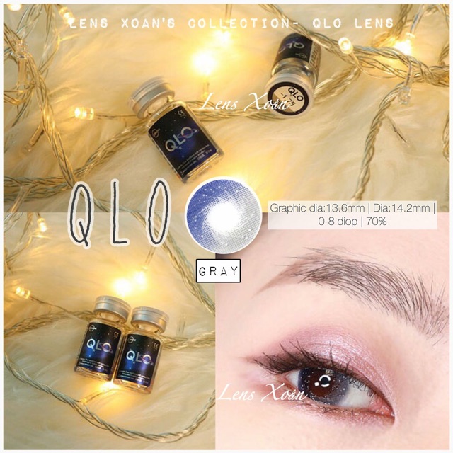 ÁP TRÒNG QLO GRAY- VIOLET- PINK ( LENS ME- KOREA) | LENS XOẮN