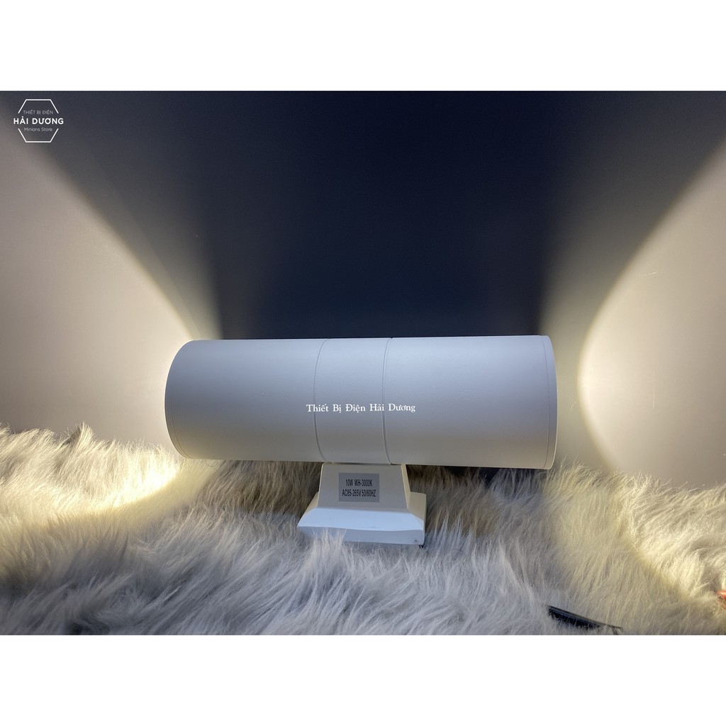 Đèn led gắn tường hình trụ TN916 10w - Ánh sáng vàng Chống nước ngoài trời - Loại to 26x9cm - Energy Green - BH 1 năm