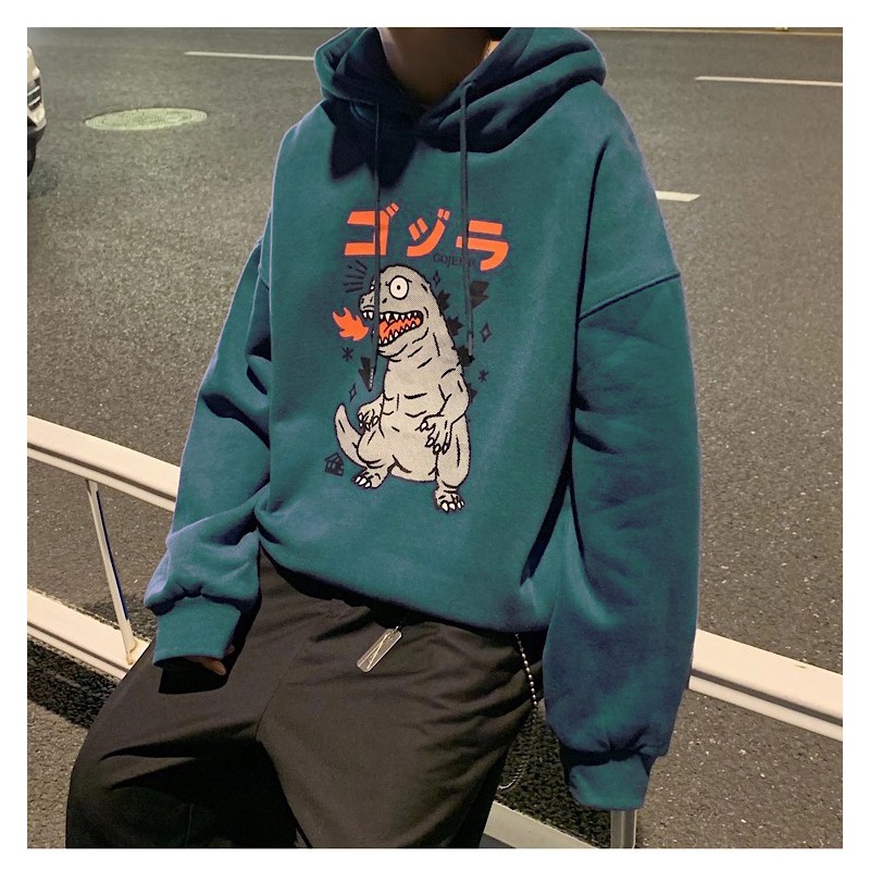Áo Hoodie Nam Nữ Kích thước từ 40 tới 75kg In hình Rồng Khủng Long Kisumo chất nỉ bông ấm dày dặn | BigBuy360 - bigbuy360.vn