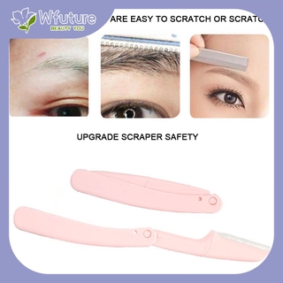 (Hàng Mới Về) Bộ 3 Dao Cạo Lông Mày Có Thể Gập Lại Dành Cho Người Mới Bắt Đầu