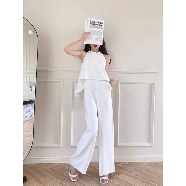 Set quần suông + áo sát nách xòe nhẹ